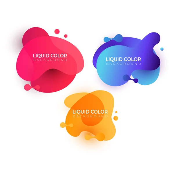 Fluid gradient shapes composition set — Stock Vector