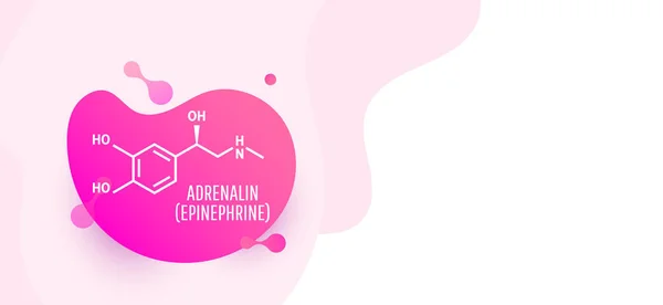 Adrenalina (adrenalina, epinefrina) molecola — Vettoriale Stock