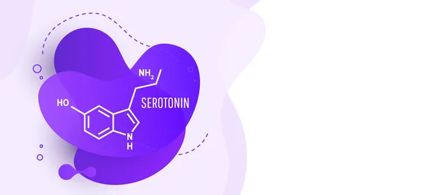 Serotoninu hormonu strukturální chemický vzorec — Stockový vektor