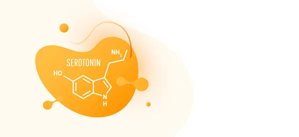 Serotoninhormon strukturelle chemische Formel — Stockvektor