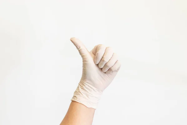Doctor or Nurse human hand showing gesture — Stock Photo, Image