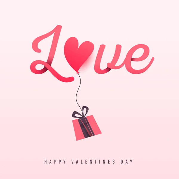 Día de San Valentín amor fondo, plantilla de póster . — Vector de stock