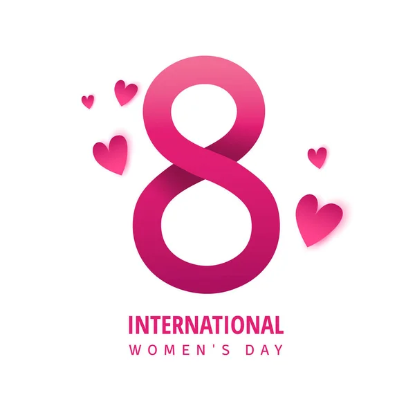 Banner voor de International women's day flyer — Stockvector
