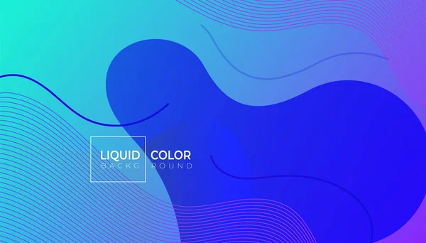 Liquid gradient colorful geometric background. — Stock Vector