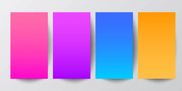 Moderní obrazovky barevné přechody. Vektorová design pro mobilní aplikaci — Stockový vektor
