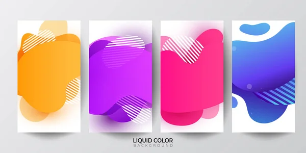 Modèle de bannières fluides à gradient liquide pour achats en ligne . — Image vectorielle