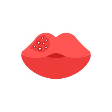 Herpes kutsal kişilerin resmi, beyaz arka plan üzerinde izole doğrusal işareti