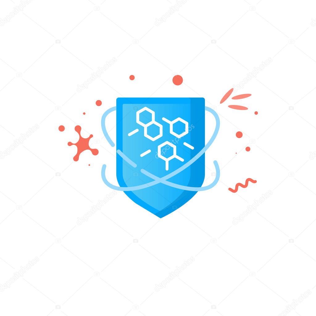 Immunity system logo template. Human immune system vector design.