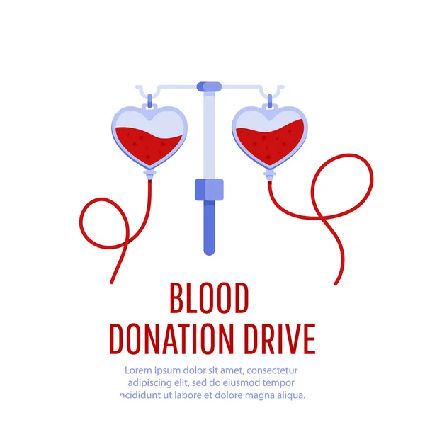 Cartel de diseño de donación de sangre — Vector de stock
