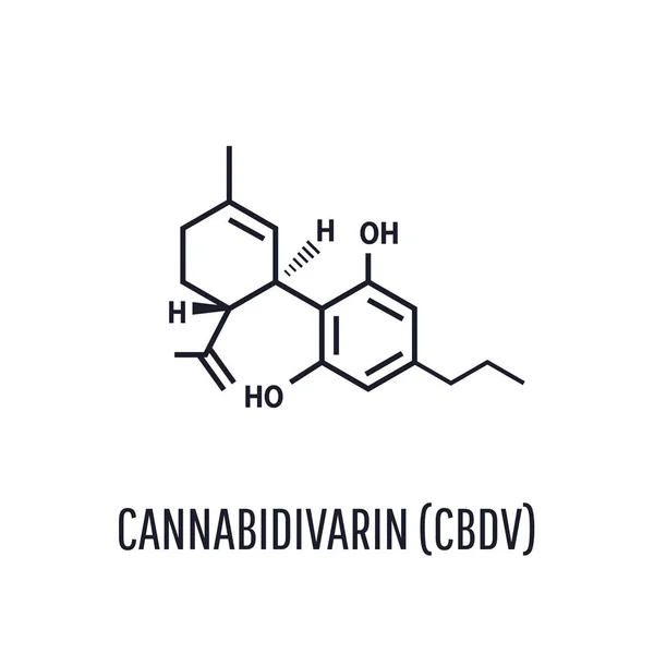 Cannabidivarin CBDV . Plants with relatively high levels of CBDV — Stock Vector