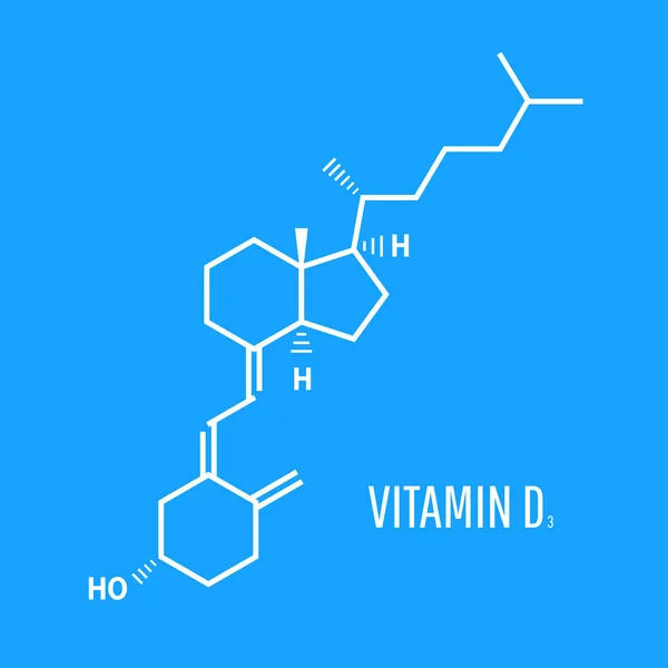 Vitamin-D-Skelett-Formel. — Stockvektor