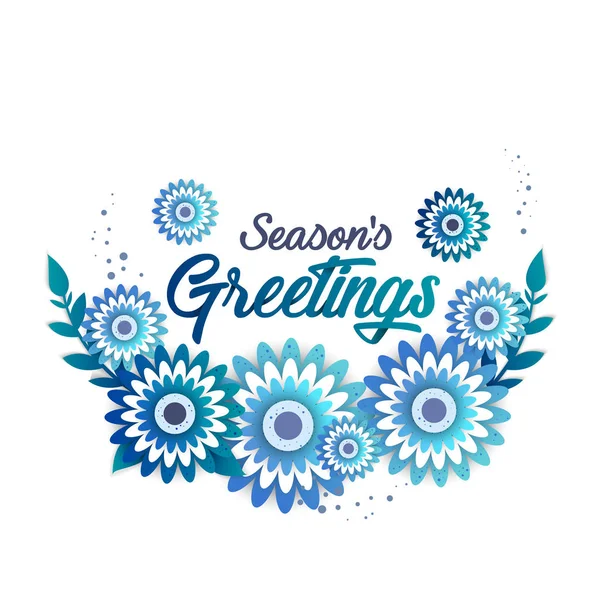 Season s greeting template — Stock Vector