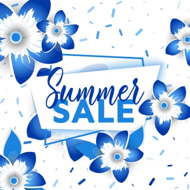 Yaz satış arka planını çiçekler