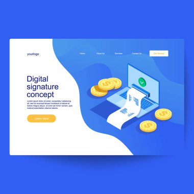 Elektronik dijital imza konsepti.