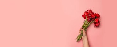 Uluslararası Kadınlar Günü, Anneler Günü, mockup, kopyalama alanı için tebrik kartı