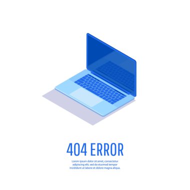 Dizüstü bilgisayar ekranında 404 Hata Sayfası olan sayfa.