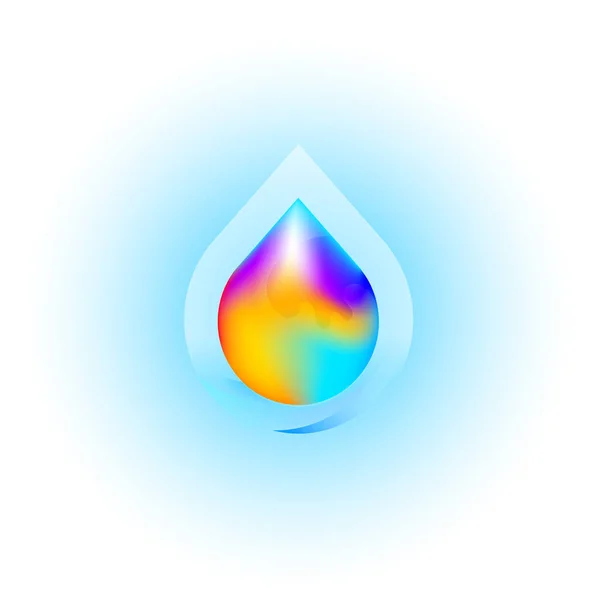 Liquid Drop Logotyp Konzept Symbol. — Stockvektor