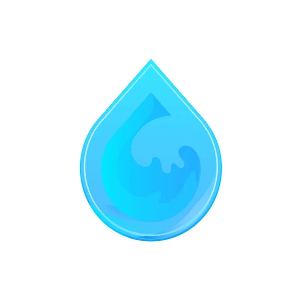 Liquid Drop Logotyp Konzept Symbol. — Stockvektor