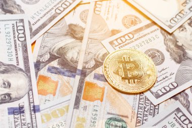 Cryptocurrency altın bitcoin kavramı