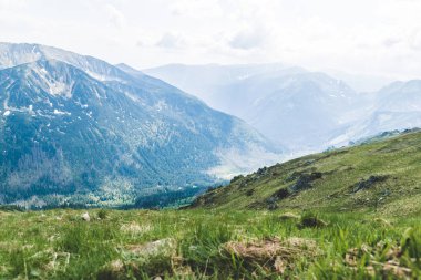 Kasprowy Wierch dağının tepesinden görünüm. Tatry, Polonya.