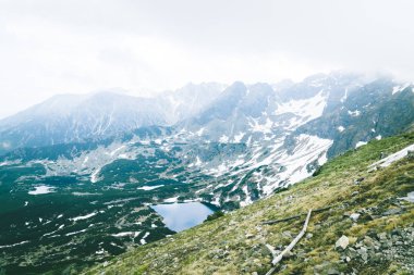 Kasprowy Wierch serisinden buzul gölleri grubuna güzel manzara.