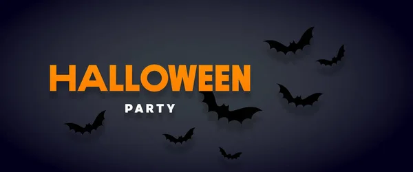 Halloween holiday background with bats flying over orange background. Halloween concept. Flat lay — Stock Photo, Image