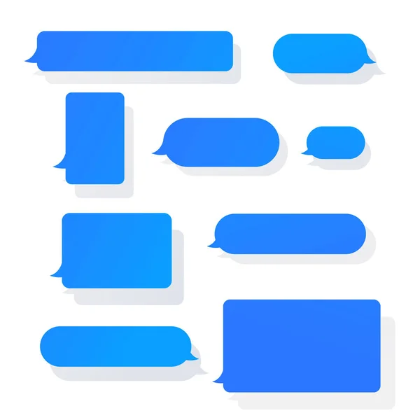 Chat mensagens notificação vetor ilustração, plana desenhos animados bolhas sms para bate-papo móvel — Vetor de Stock