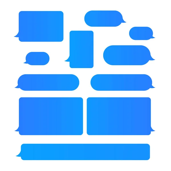 Icono de burbujas de mensajes planos azules — Vector de stock