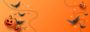 Cadılar Bayramı satış afiş, parti davetiye kavramı arka plan.