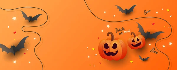 Halloween eladó banner, fél meghívó koncepció háttere. — Stock Vector