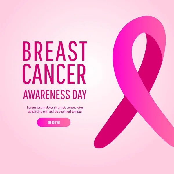 Всемирный день борьбы с раком молочной железы . — стоковый вектор