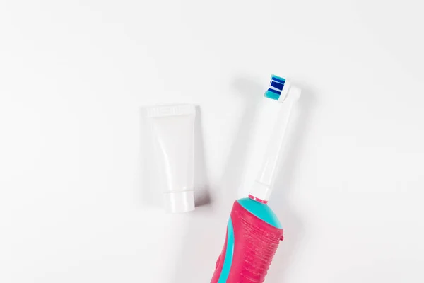 Dental Produtos Para Escova Dentes Cuidados Com Dentes Saudáveis Higiene — Fotografia de Stock