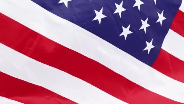 Stati Uniti d'America sventolando bandiera sfondo video gradiente. Festa nazionale americana di Giorno d'indipendenza, Giorno di bandiera, Giorno commemorativo, Giorno dei veterani — Video Stock