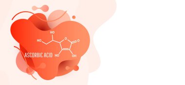 C vitamini vektör çizimi beyaz arkaplanda izole edildi. Tıbbi konsept