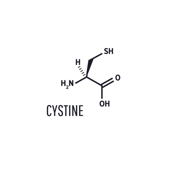 Cysteïne, L-cysteïne, Cys, C, proteïnogeen aminozuurmolecuul. Structurele chemische formule. Vectorillustratie — Stockvector