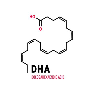 DHA, Docosahexaenoic Asit Omega-3 sınıfının doymamış asidi..