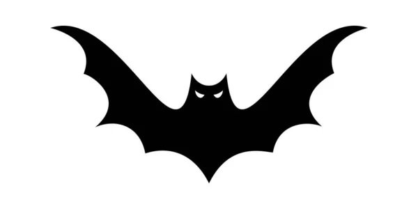 Halloween murciélagos negros silueta voladora aislado en blanco Vector ilustración. — Archivo Imágenes Vectoriales