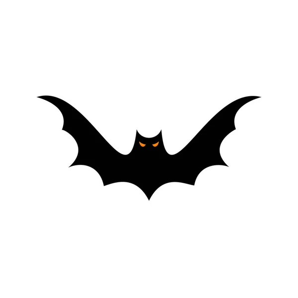 Halloween pipistrelli neri volare silhouette isolata su sfondo bianco. Illustrazione vettoriale. — Vettoriale Stock