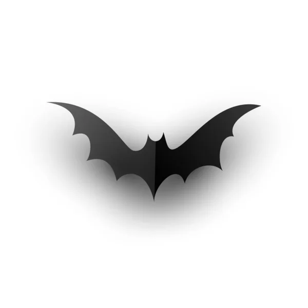 Halloween mano dibujo murciélago negro aislado sobre fondo blanco. Siluetas murciélagos — Archivo Imágenes Vectoriales