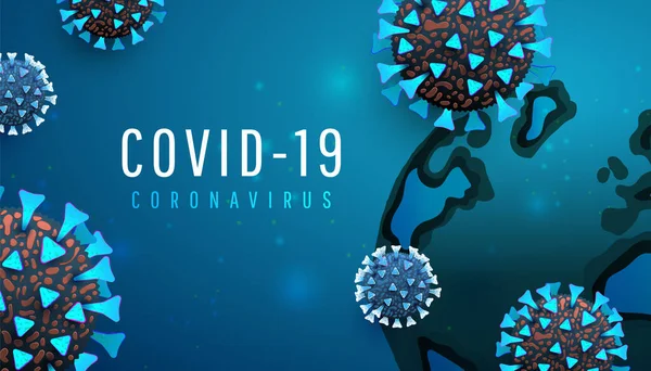 Coronavirus Vigliacco Infezione Globale Dell Intero Pianeta Virus Pericoloso Concetto — Vettoriale Stock