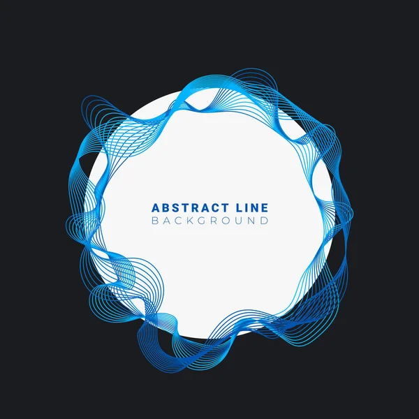 Abstract Circles Lines Frame Design Isolated Empty Space Text Dark — Stock Vector