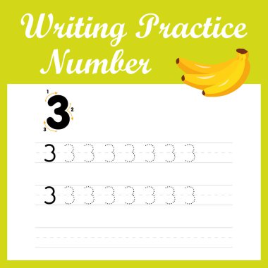 Yazma alıştırması üç numara.