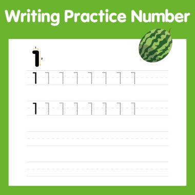 Bir numaralı yazma alıştırması