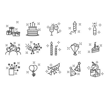 Mutlu doğum günü simgeleri