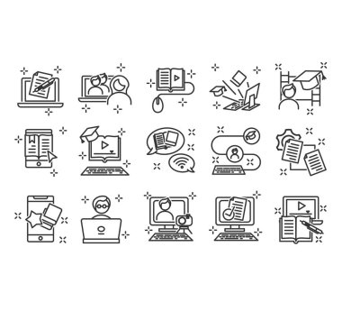 çevrimiçi eğitim simgeleri