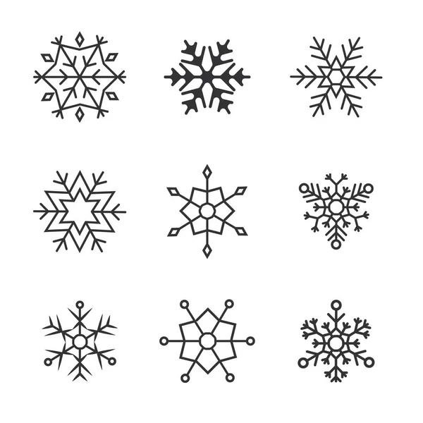 Set of snowflakes. Vector — Stock Vector