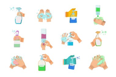 Anti bakteriyel konsept. Vektör