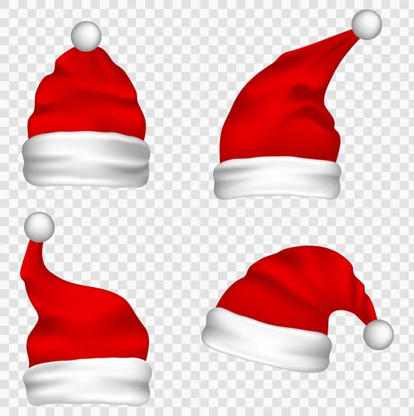 Chapeaux Santa collection — Image vectorielle