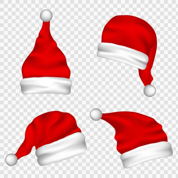 Chapeaux Santa collection — Image vectorielle