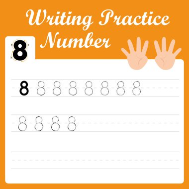 Sekiz numaralı yazma alıştırması.